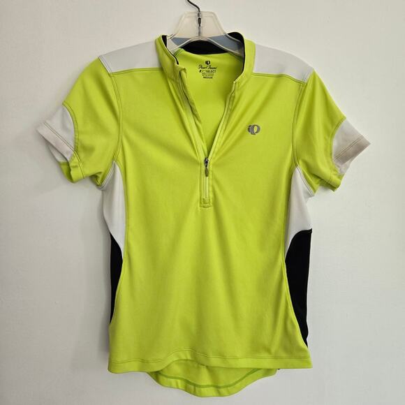 Pearl Izumi Select Neon Green Cycling Jersey Colorblock Half Zip Women Medium - Picture 7 of 11